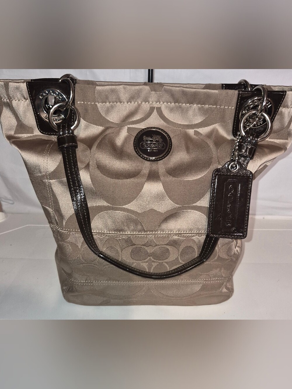 Coach Alex Signature Sateen Tote / Shoulder bag